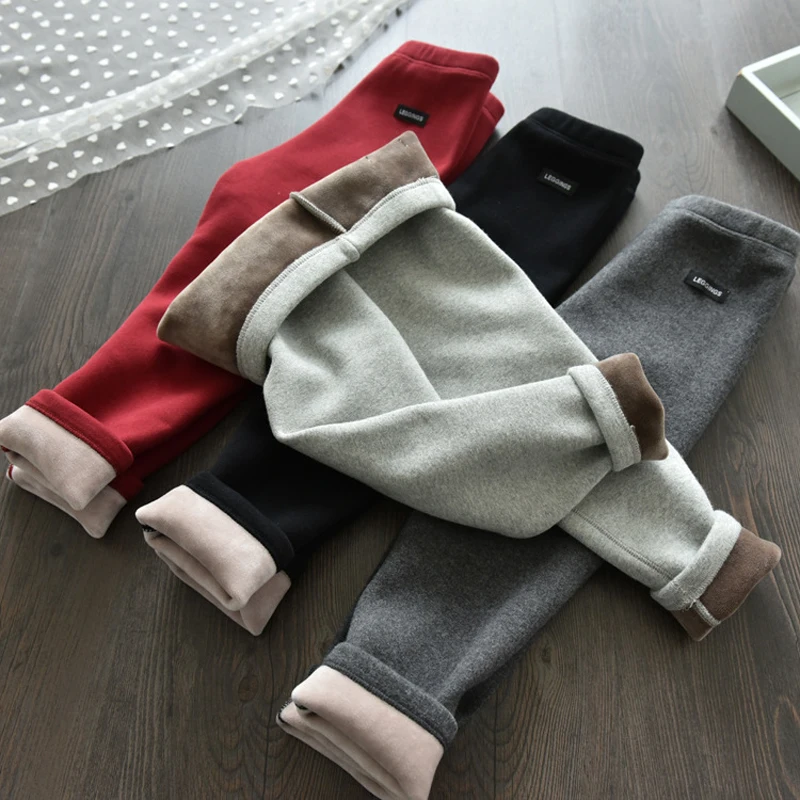 

MERI AMMI Children Girl Cotton Warm Thick Clothing Baby LeggingsWinter Pants For 2-9 Year Girl,J748