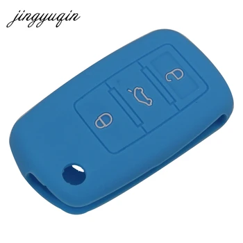 Keyforkess 30 pz/lotto Cassa Chiave Del Silicone Per VW Polo Passat B5 Sedile Golf Jetta Mk6 Tiguan Più Eos Scirocco Coleotteri copertura FOB - Jingyuqin 30 pz lotto Cassa Chiave Del Silicone Per VW Polo Passat B5 Sedile Golf
