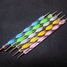 5X2 способа инструмент для рисования точек на ногтях Marbleizing Ручка инструмент для рисования ногтей точечный набор для ухода за ногтями
