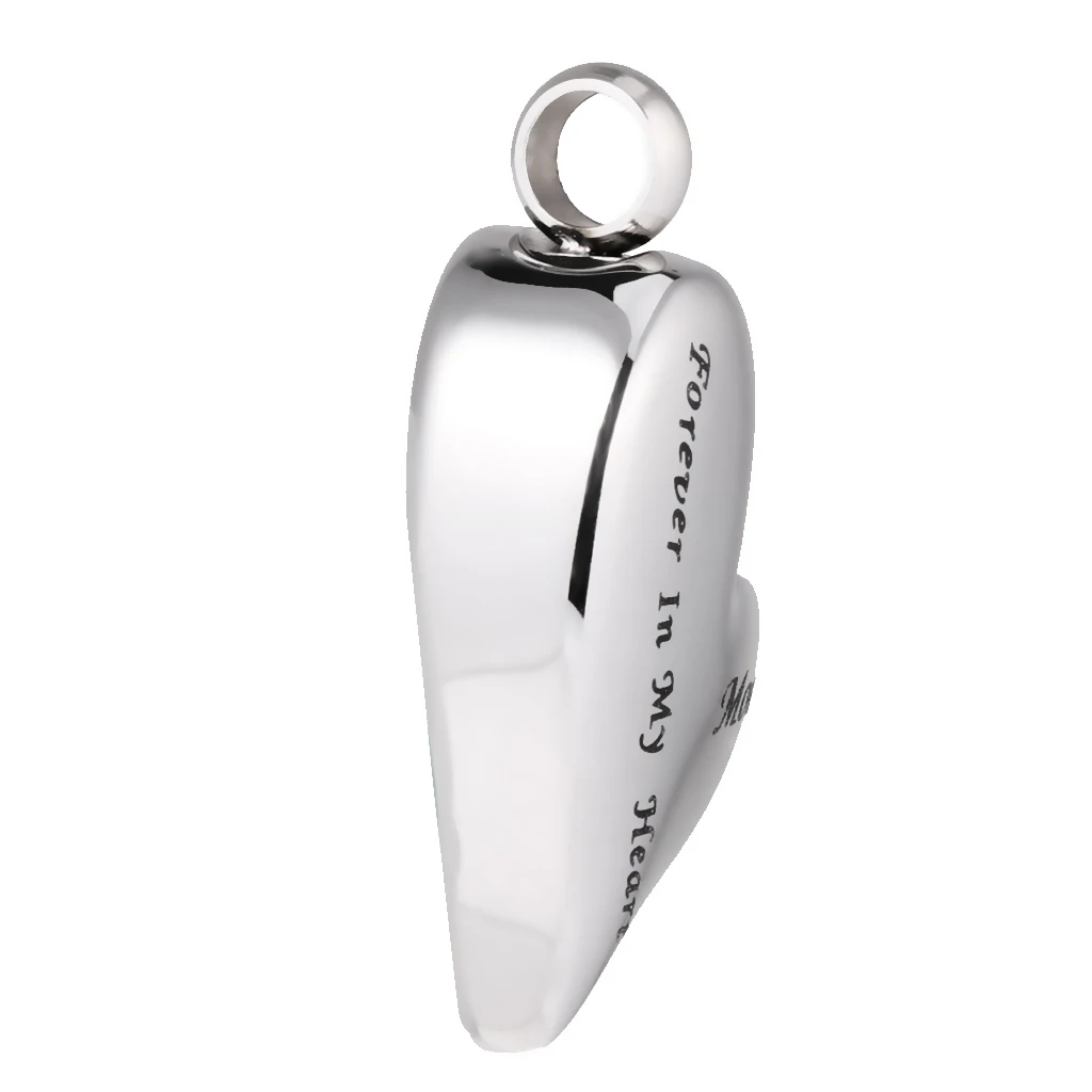 Mom Forever In My Heart Cremation Urn Pendant Jewelry Ball Bead Chain Necklace Mother's Day Gift
