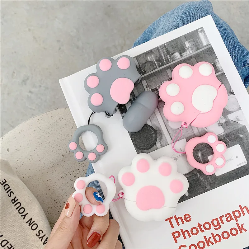 

Funny Cat claw For Apple Airpods Case Bluetooth Earphone Cartoon Silicone Cases For Airpods Protective Cover Accessories Bag