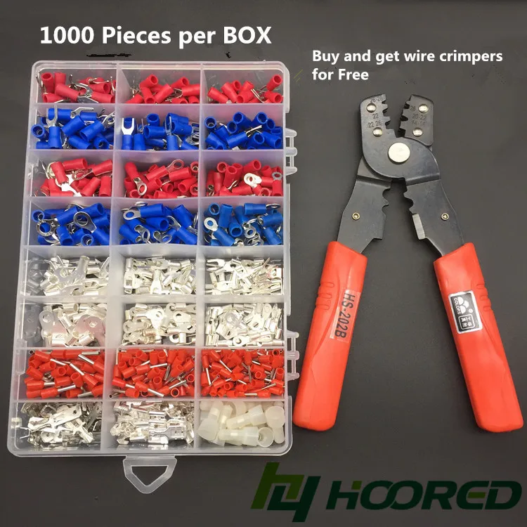 24 типа смешанные в одной коробке клеммы холодного прессования предварительно