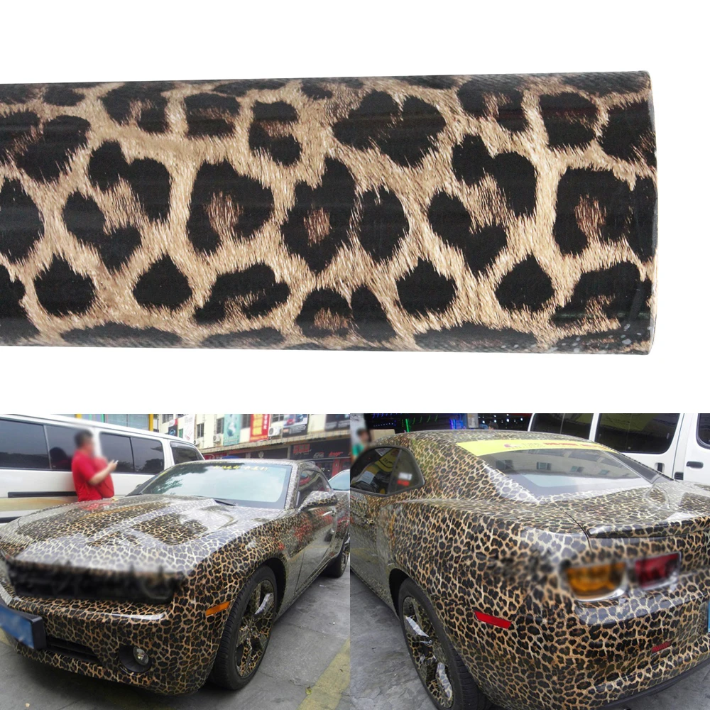 

152*50cm Leopard-Printed Car Sticke Car Styling car film decor Auto Film Wrap Car decoration 2014 Hot Sale