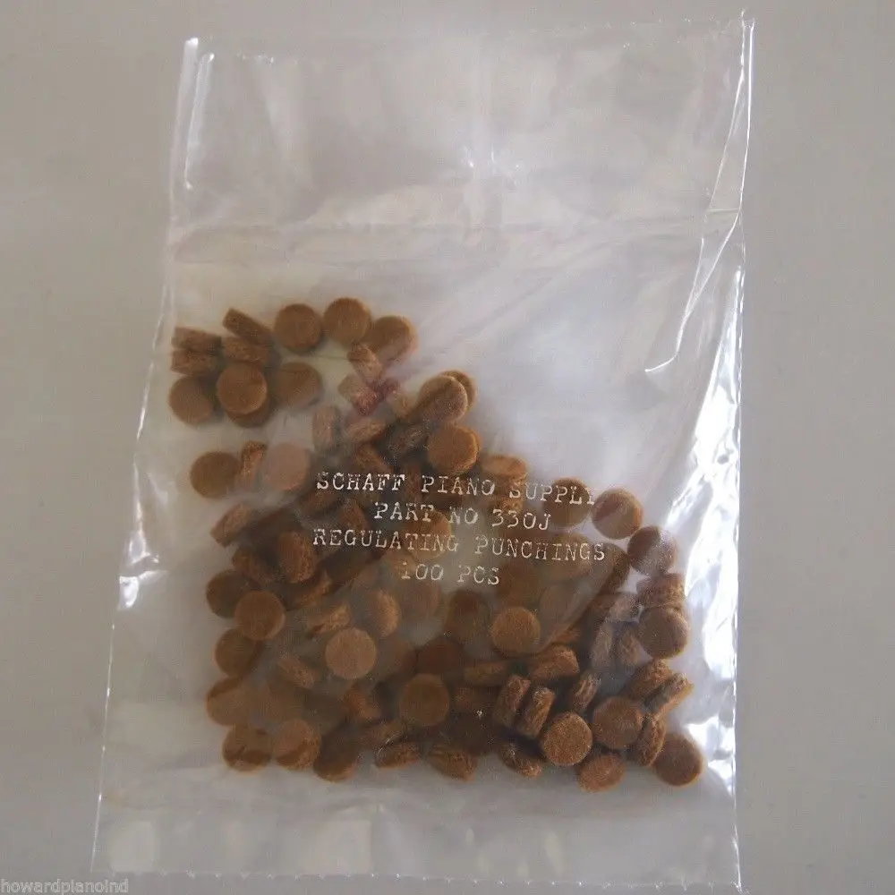 

Piano Felt Regulating Punchings - 5/16" x .125" Set of 100 - Piano Repair Part