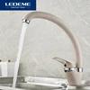 LEDEME Faucet Brass Kitchen Mixer Cold And Hot Single Handle Swivel Spout Kitchen Water Sink Mixer Tap Faucets L5913 4 Color ► Photo 1/6