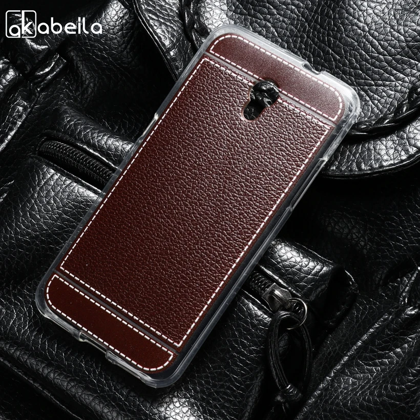 

AKABEILA Silicone Phone Cover Case For ZTE BLADE V7 ZTE V7 5.2 inch Case Soft TPU Lichee Cover Mobile Bag
