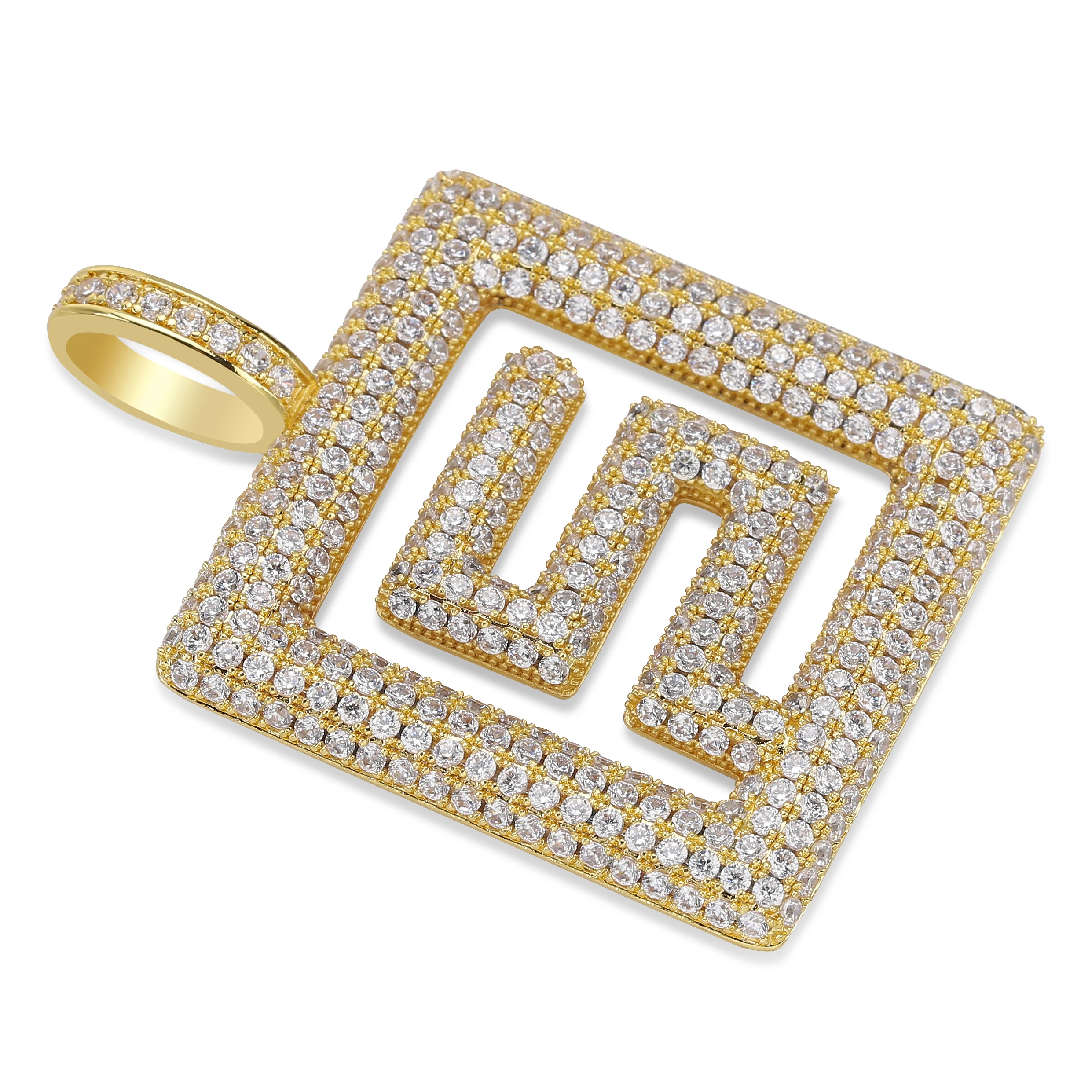 Индивидуальный дизайн однотонная задняя подвеска ожерелье хип хоп Золото Серебро Цвет микро проложили Bling CZ Шарм цепи ювелирные изделия