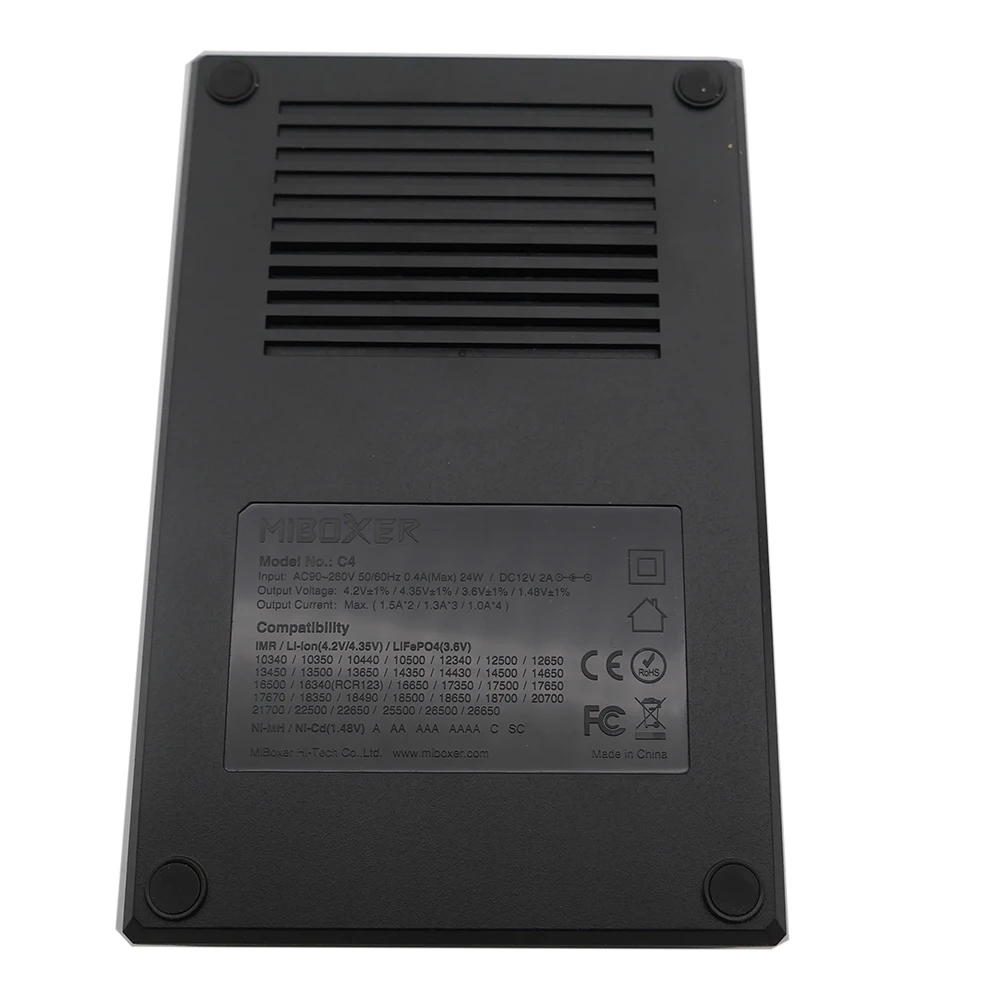 Зарядное устройство Miboxer C4 для Li Ion IMR ICR LiFePO4 18650 14500 26650 21700 AAA батареи 100 800 мАч 1.5A
