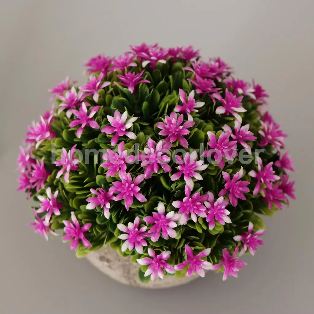 Hot Sales Artificial Shrubs Faux Plastic Fake Gypsophila Potted Flowers Indoor Outside Home Garden Office Wedding Home Decor