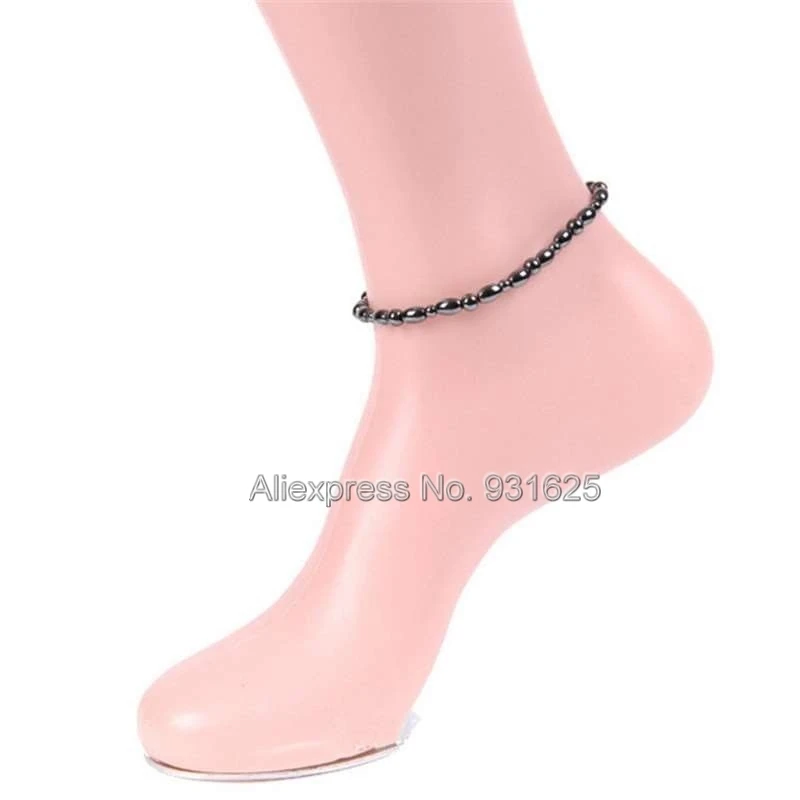 

24-25cm Healthy Care Weight Loss Anklet Magnet Bracelets for Foot Wholesale Magnetic Hematite Elastic Bracelet for Women and man