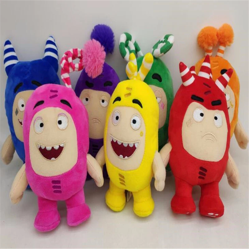 

18CM Anime Oddbods Plush Toy Soft Cute Stuffed Dolls 7 Colors Children Soft Toys Kids