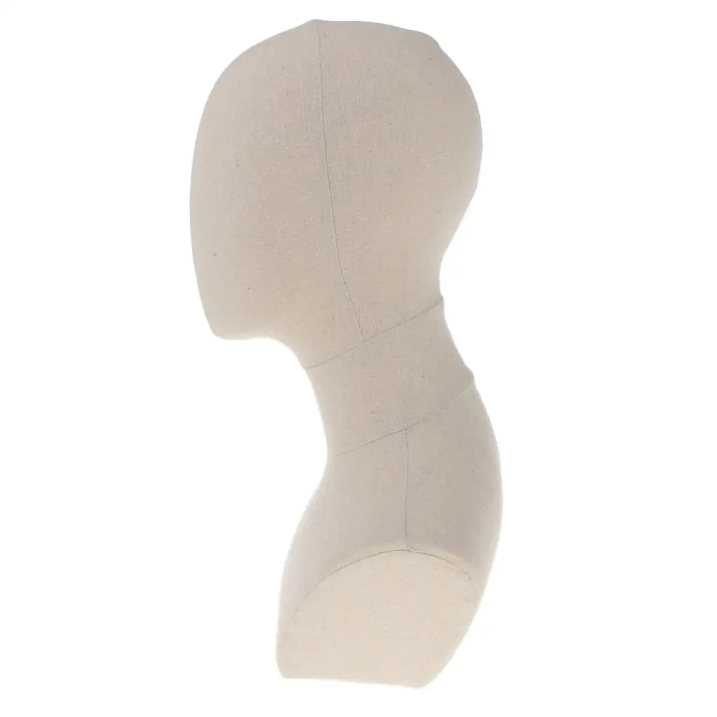 21' Canvas Block Head For Wigs Making Manikin/Mannequin Jewelry Display Head