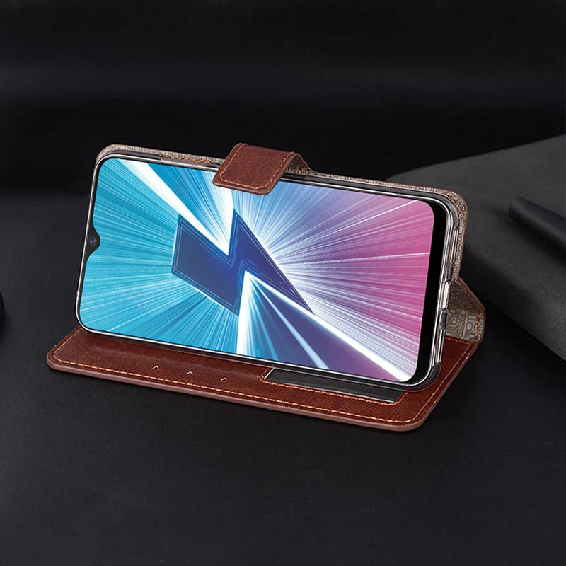 Роскошный чехол книжка из искусственной кожи для Vivo Y12 Y17 с фоторамкой и