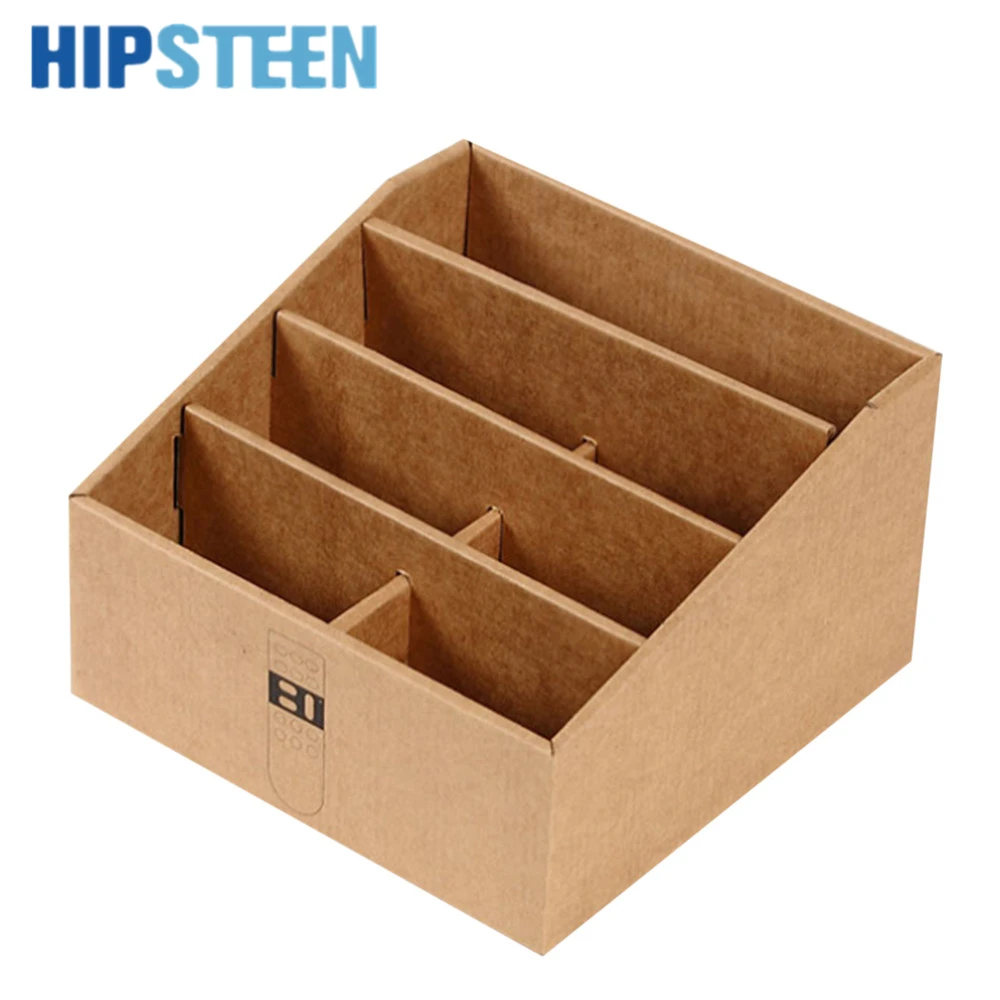 

HIPSTEEN Paper Sundries Storage Box Office Study Desktop Books Documents Organizer Box - Khaki