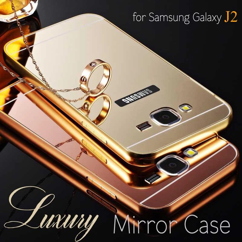 For Samsung Galaxy J2 J200 New Luxury 2 In 1 Elegant Metal Aluminum Frame Case Acrylic Mirror Ultra Slim Back Cover For Samsung Galaxy Case Case2 In 1 Aliexpress