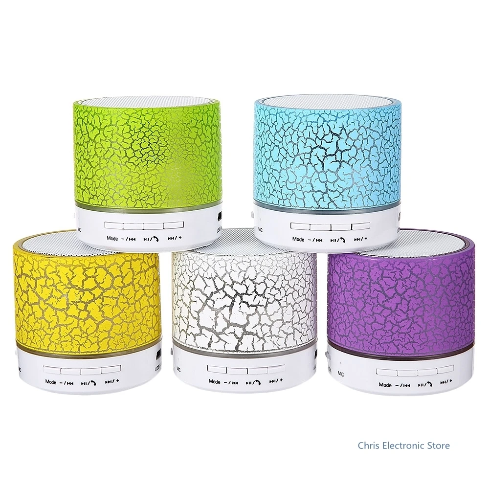 Mesuvida Hot Portable LED Mini Wireless Bluetooth Speaker A9 LED Night Light TF USB FM Musical Audio Loudspeakers For phone PC