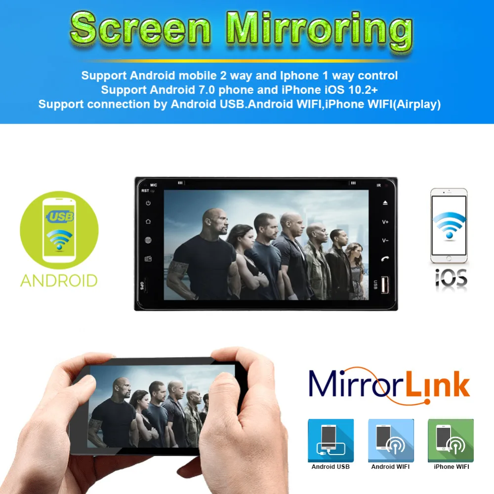 Top 8 Core Android 8.0 Car CD DVD Player Universal Model For Toyota Fortuner Corolla Vios Yaris Hilux GPS Navigation Radio Stereo 1