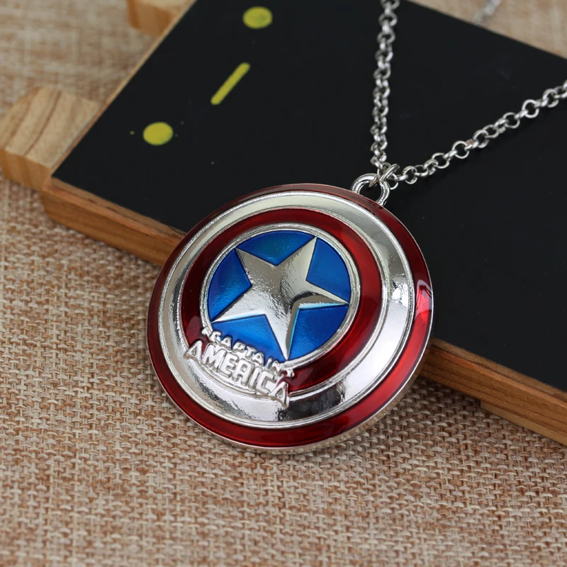 Супергерой, Капитан Америка щит кулон ожерелье с металлической подвеской Marvel DC Moive ювелирные изделия