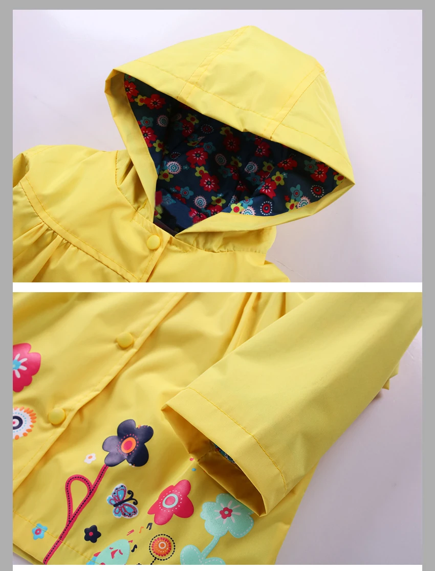 Весенняя ветровка; детская одежда; ветровка с капюшоном для девочек; куртки для девочек; водонепроницаемый плащ; Верхняя одежда; детская одежда