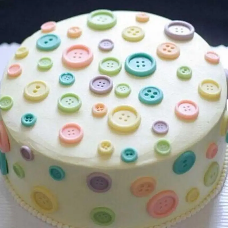

Button Shaped 3D Silicone Mold DIY Fondant Mold Candy Mould Cake Bake Tools Cake Fondant Moulds Cake Decorating Tool