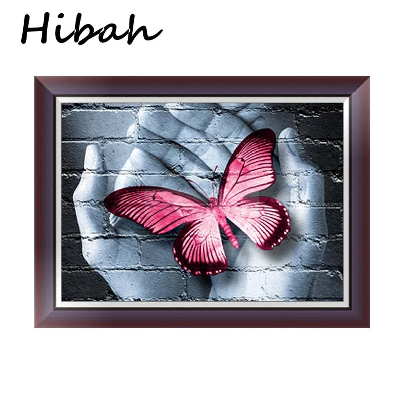 

5D DIY Diamond Cross Stitch Butterfly Pattern Painting Mosaic Round Resin Drill Mosaic Bio Images