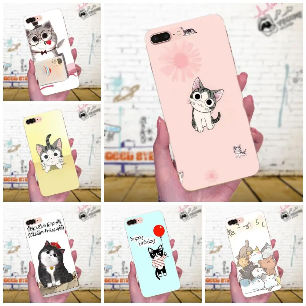 Мягкие чехлы для Apple iPhone 4 5 5C 6 6S 7 8 Plus X XS Max XR 3d чехол с котом милым