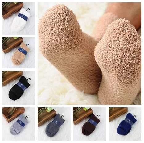 1 Pair Coral Velvet Floor Socks Men Women Winter Warm Cashmere Velvet Socks Creative Extremely Sleep Bed Floor Home Socks