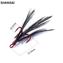 SHANSAI 20 шт./лот рыболовные крючки комбинация рыболовный крючок Приманка искусственные, силиконовые приманки завязываются колючая крючок F84