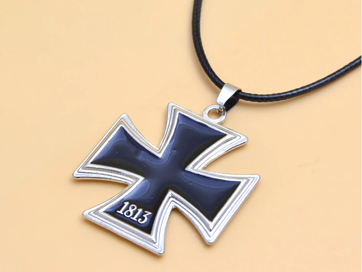 Army Soldiers Pendant Necklace Stainless Steel Silver Plated Black