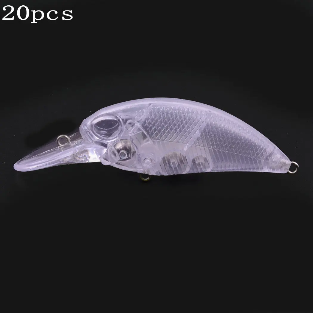 20 pçs em branco isca de pesca 13.6g 8.6cm sem pintura diy iscas de pesca falso minnow pesca wobbler japão peixe iscas crankbait