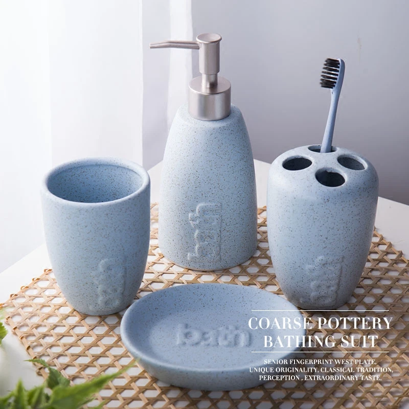 Четыре шт в одном наборе ванная комната керамический высококачественный роскошный стиль инновационный креативный свадебный набор зубная чашка для мытья полоскания