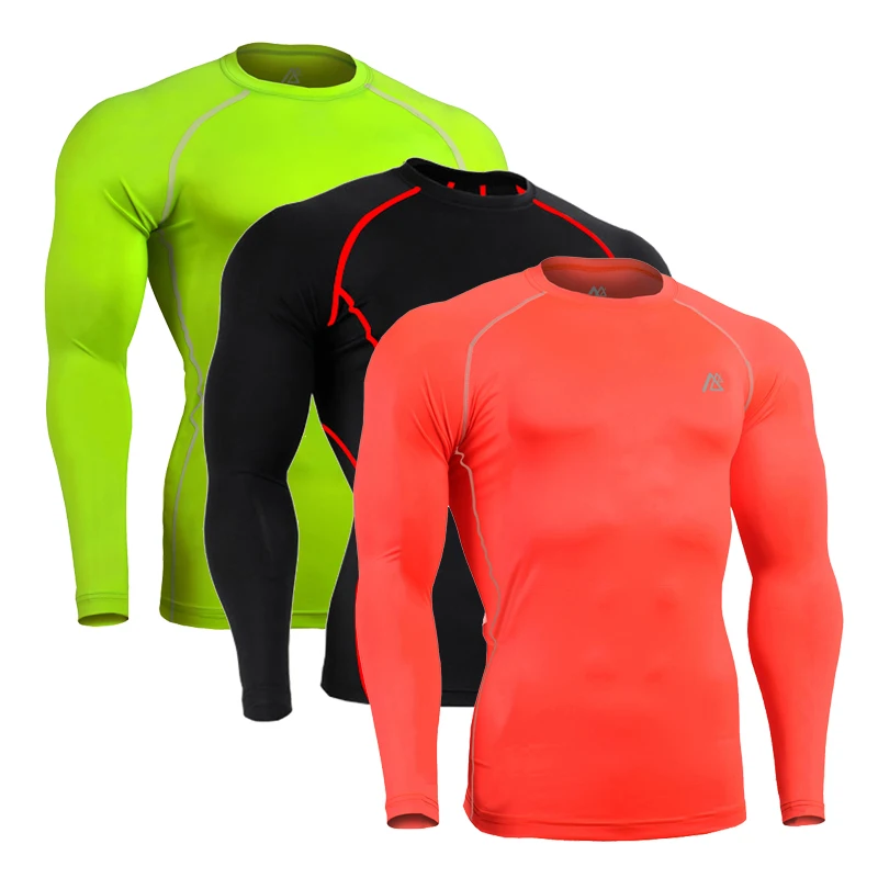 Solid Long Sleeve Quick Dry Breathable Workout Compression Workout