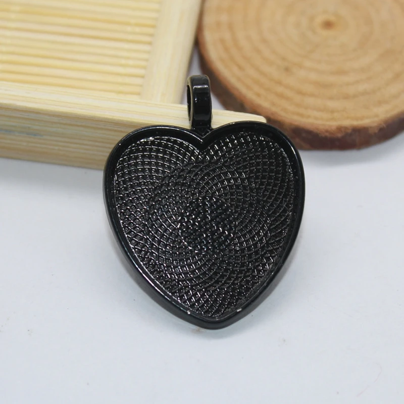 Основа кабошона 10 шт. сердце 25 мм серебряное покрытие Классический Простой стиль Подвески Diy для ожерелья ювелирных изделий