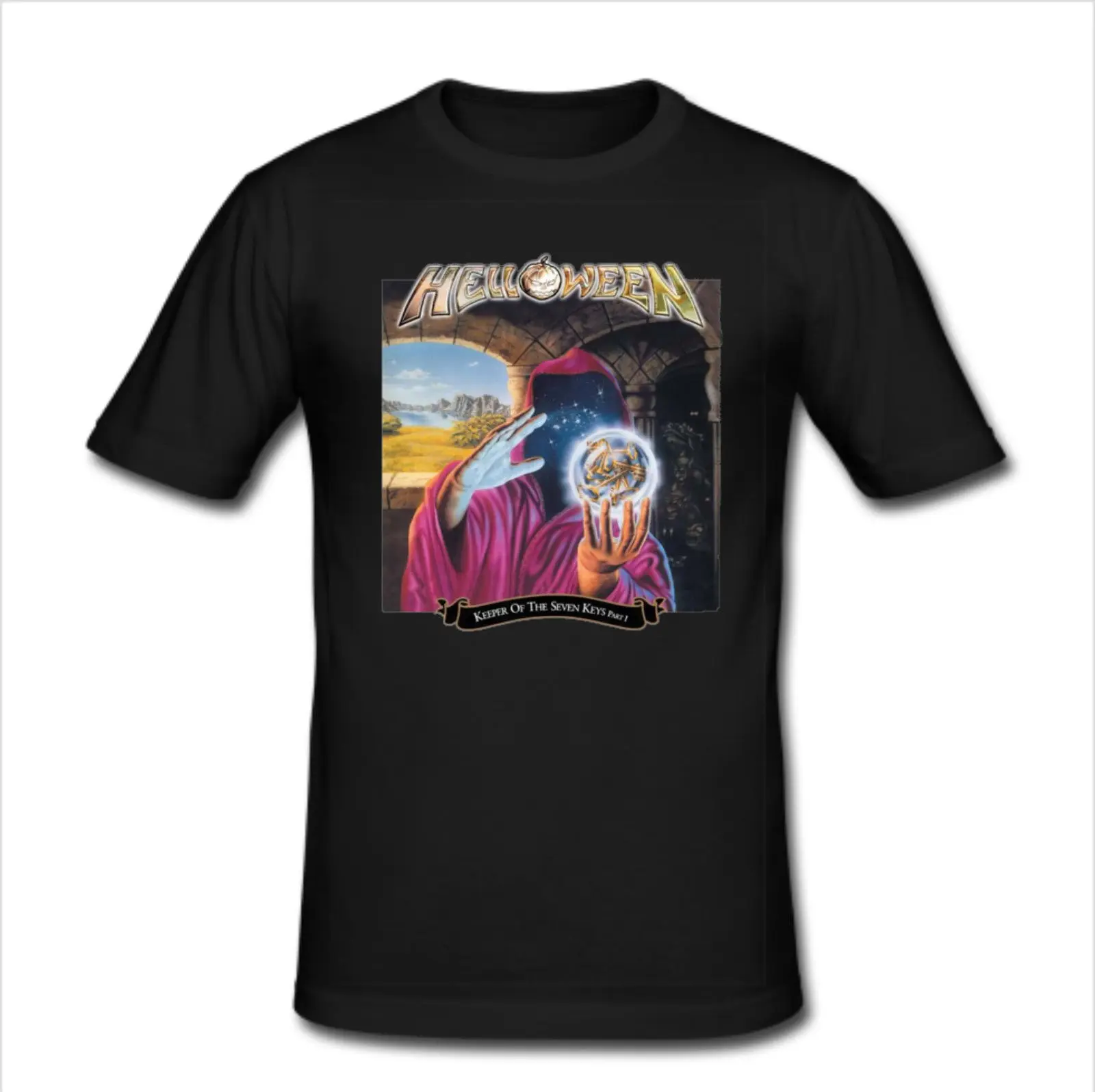 Men's Slim Fit T Shirt Size S,M,L,XL,2XL,3XL-Helloween Power Metal Youth Round Collar Customized T-Shirts top tee