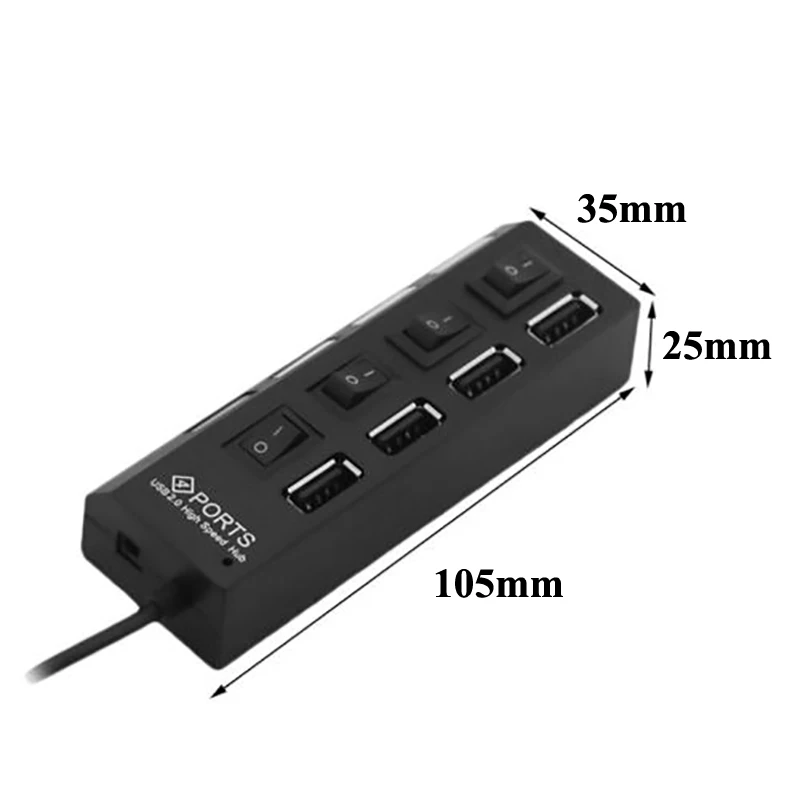 4 Порты usb хаб 2 0 Высокое Скорость 480 Мбит/с концентратор USB вкл/выкл переключатель