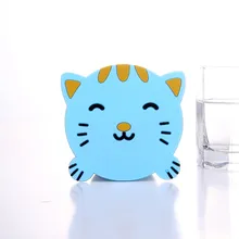 1 шт. с животным узором силиконовый держатель для напитков коврик для посуды прекрасные силиконовые коврики под чашку украшения стола аксессуары S#70