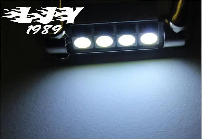 1X холодный белый Canbus 41 мм 42 4 SMD Festoon 5050 Светодиодный светильник для чтения внутри