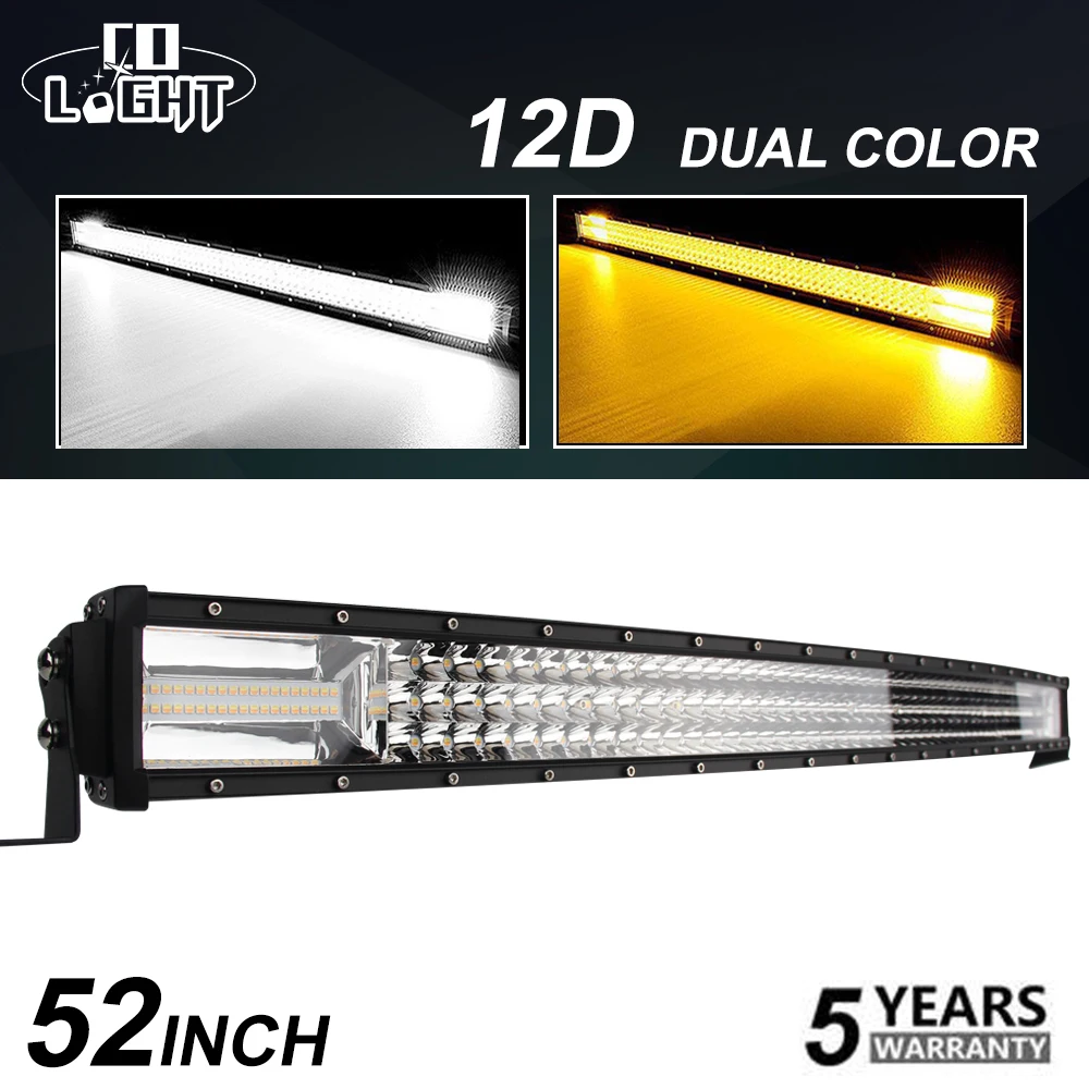 CO LIGHT 52 &quot12D внедорожный светодиодный свет бар автомобиля 3 ряда 783 Вт
