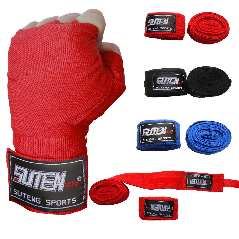 Боксерские обертывания для рук хлопковый спортивный ремень боксерский бандаж Санда Муай Тай ММА тхэквондо перчатки для рук обертывания