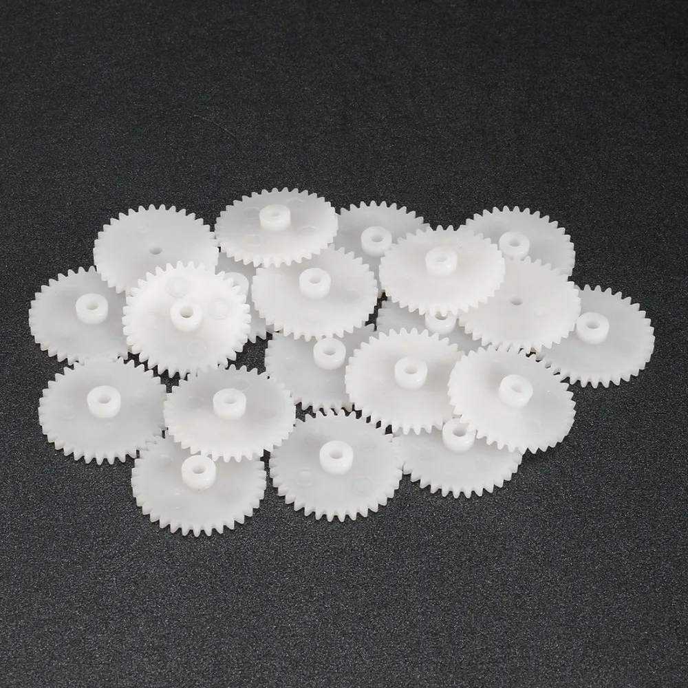 

Uxcell 20Pcs/lot 30/32/34 Teeth White Plastic Gear 302/322/342A Toy Accessories with 2mm Hole Diameter for DIY Car Robot Motor
