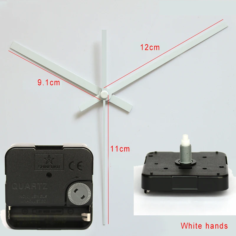 

Shinfuku 11.5mm Screw Axis G631 clock mechanism with 18# hands Silent Sweep Quartz Movement Plastic DIY Clock Accessory kits