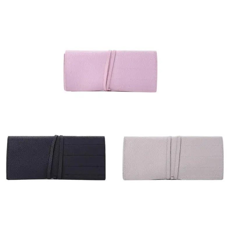 

PU Leather Roll-up Cosmetic Bags Women Portable Simple Travel Beauty Case Makeup Accessories Cosmetic Organizer