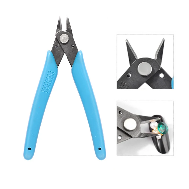 

1Pc Nail Decorations Remover Plier Cutter Nipper Manicure Nail Art Tool Diagonal Pliers Mini Nail Scissors Drilling Pliers