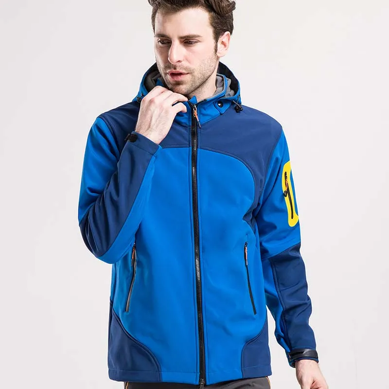 Дропшиппинг Мужская теплая флисовая куртка непромокаемая походная куртка альпинистская куртка windstopper softshell походные куртки - Цвет: blue
