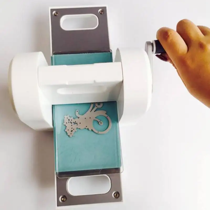 

Home DIY Hand-cranked Embossers Small Carbon Steel Die Cuts Embossing Cutting Machine For Crafts Card Making Scrapbooking