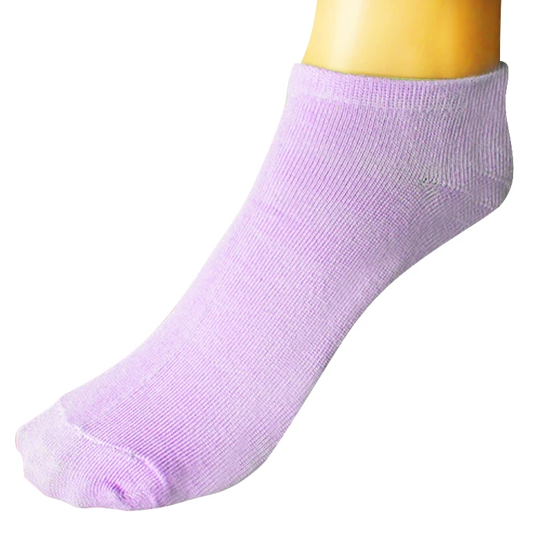 1 пара из Для женщин носки, обувь женская и для девочек, Короткие хлопковые носки Карамельный цвет ботильоны носки ЛОПАТОЧНЫЕ искусство носки для девочек - Цвет: light purple