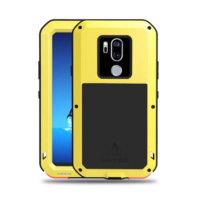 Роскошный алюминиевый металлический чехол для LG G7 ThinQ + Gorilla Glass защитный