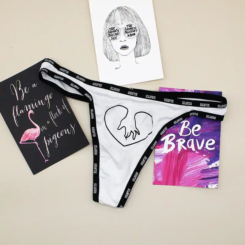Cute Cartoon Fruit Print Lingerie Sets for Women Sex Push Up Bras Tops with G-String Thongs Underwear Set
