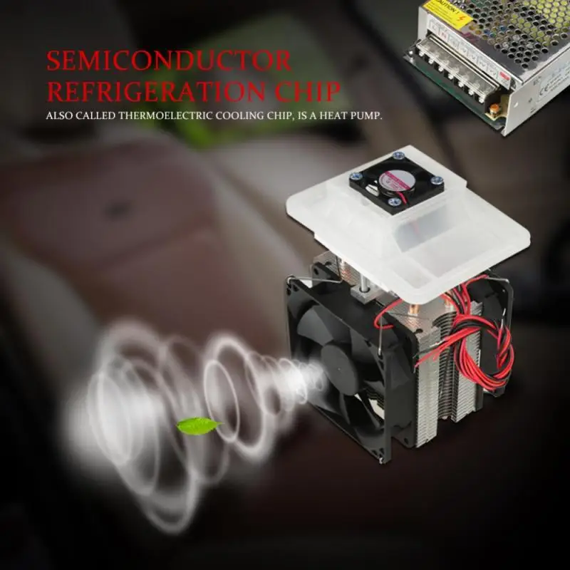 

1Set 12V Semiconductor Cooler DIY Kit 6A Semiconductor Refrigeration Cooler DIY Air Cooling Device + Power Supply Inductor