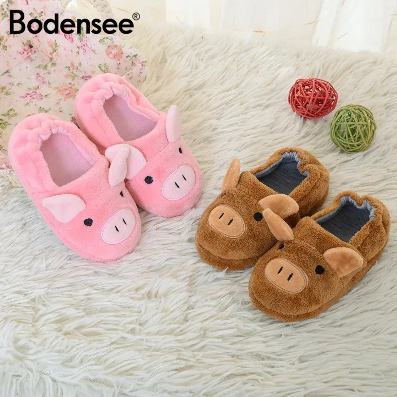 

Kids CottonSlippers Children's Home Slippers Boys Girls Cute Cartoon Pig Winter Slippers Bedroom Soft Shoe